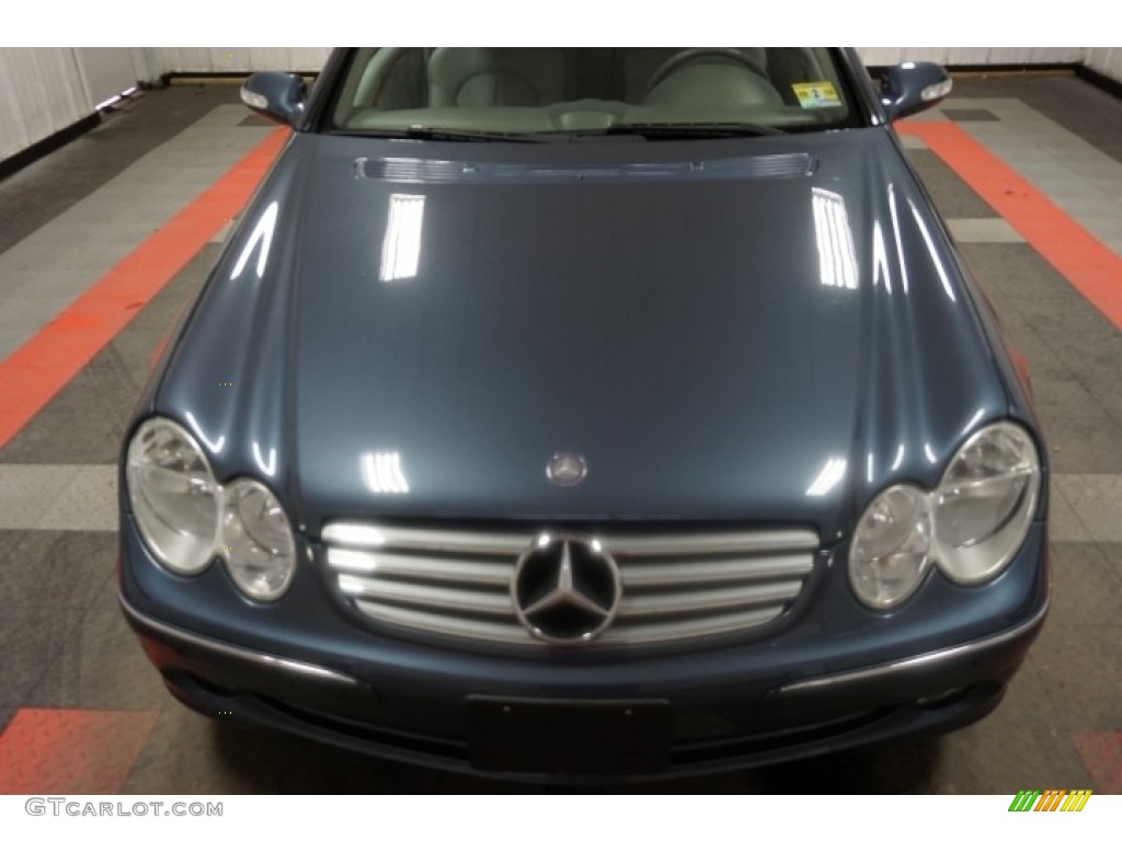 2005 CLK 320 Cabriolet - Cadet Blue Metallic / Charcoal photo #55