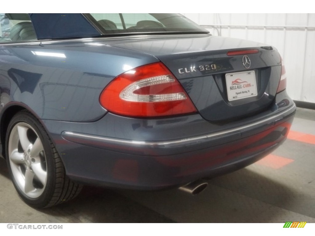 2005 CLK 320 Cabriolet - Cadet Blue Metallic / Charcoal photo #67