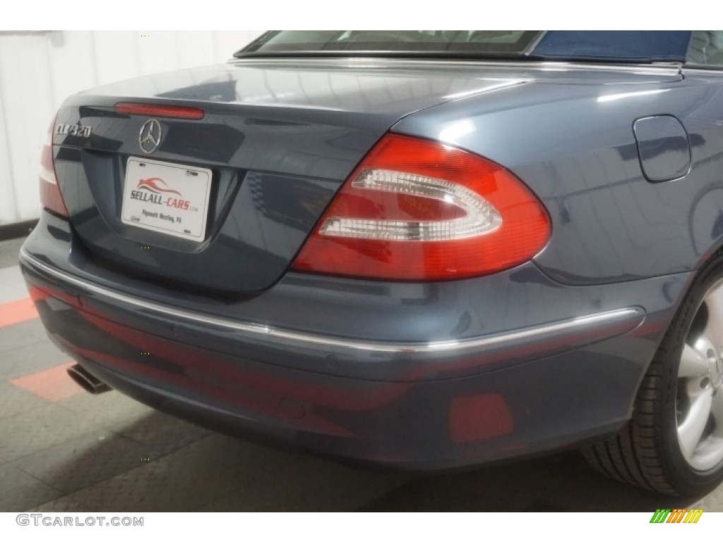 2005 CLK 320 Cabriolet - Cadet Blue Metallic / Charcoal photo #68