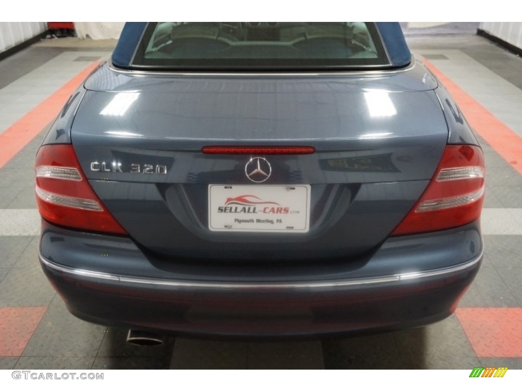 2005 CLK 320 Cabriolet - Cadet Blue Metallic / Charcoal photo #69