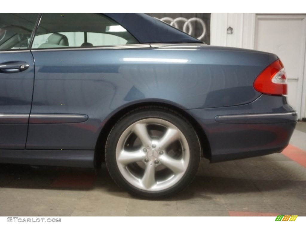2005 CLK 320 Cabriolet - Cadet Blue Metallic / Charcoal photo #70