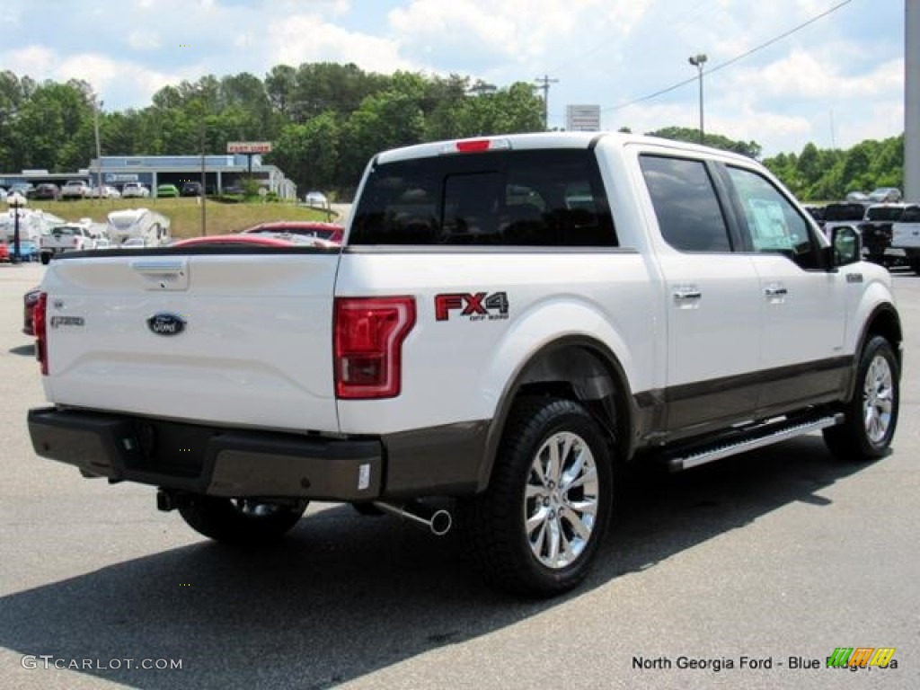2016 F150 Lariat SuperCrew 4x4 - White Platinum / Medium Light Camel photo #5