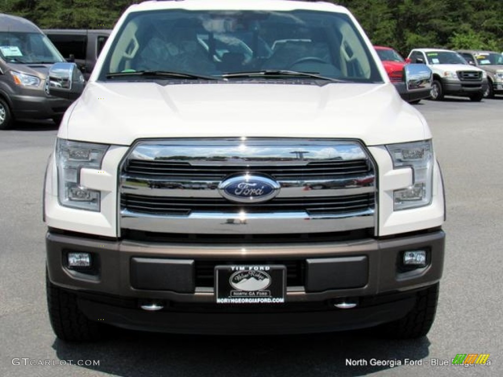 2016 F150 Lariat SuperCrew 4x4 - White Platinum / Medium Light Camel photo #8