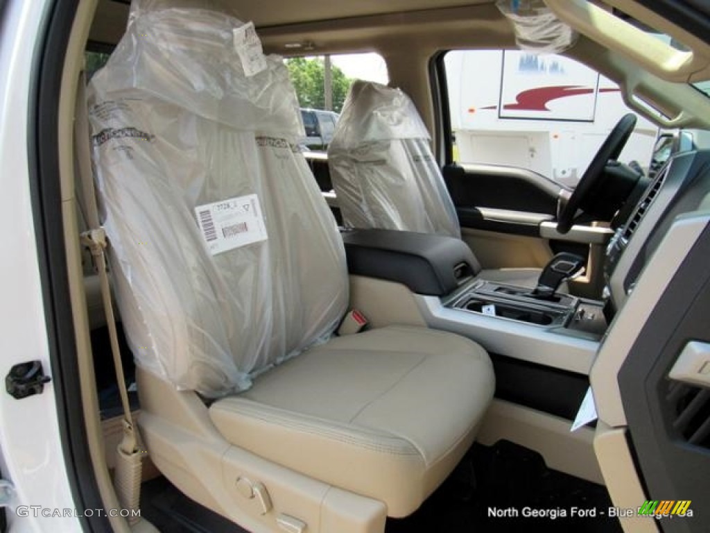2016 F150 Lariat SuperCrew 4x4 - White Platinum / Medium Light Camel photo #12