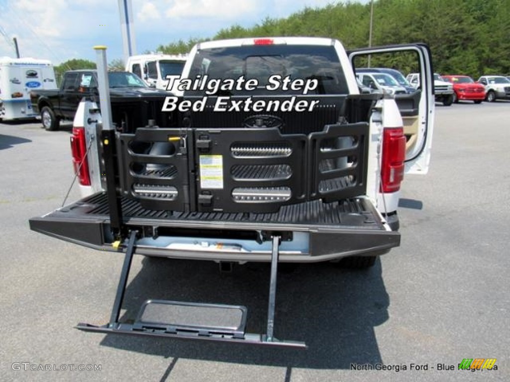 2016 F150 Lariat SuperCrew 4x4 - White Platinum / Medium Light Camel photo #15
