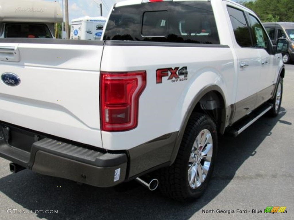 2016 F150 Lariat SuperCrew 4x4 - White Platinum / Medium Light Camel photo #36