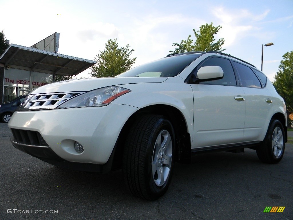 2005 Murano SL AWD - Glacier Pearl White / Cafe Latte photo #6