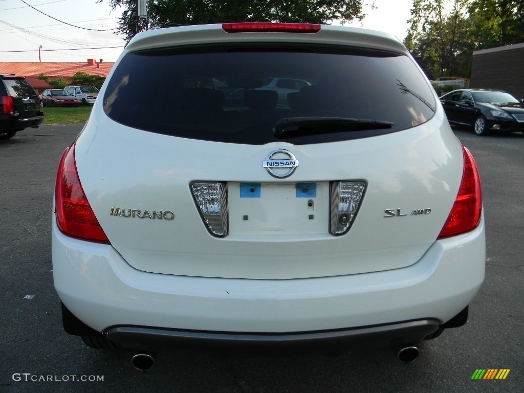 2005 Murano SL AWD - Glacier Pearl White / Cafe Latte photo #9