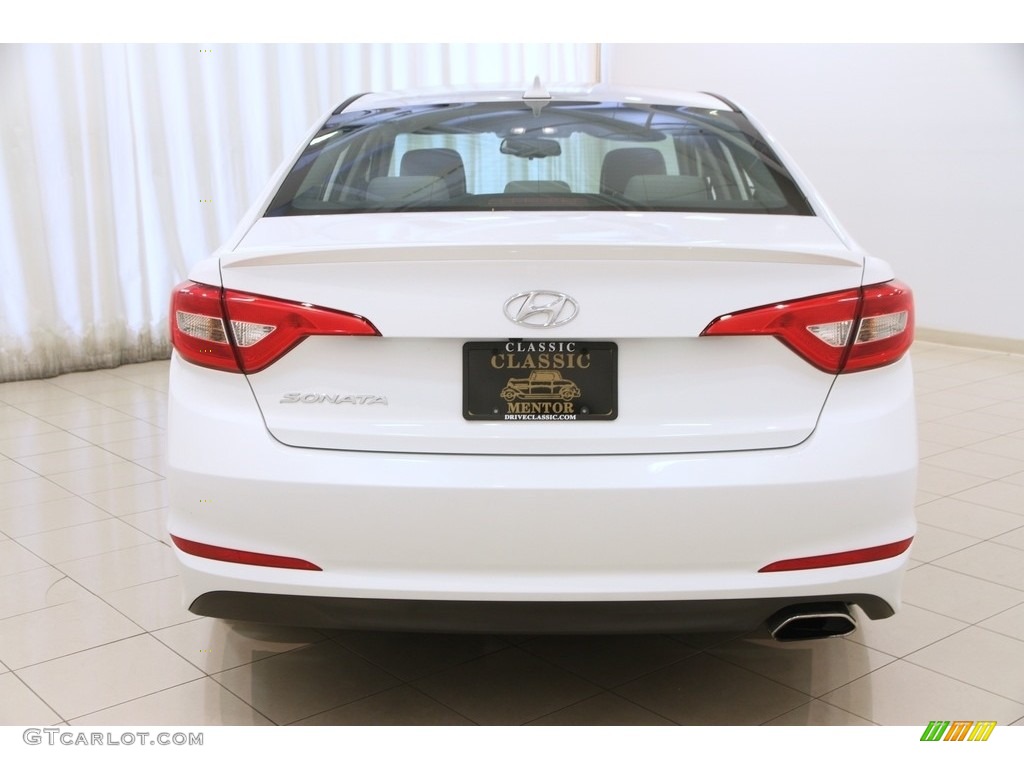 2016 Sonata SE - Quartz White Pearl / Gray photo #17
