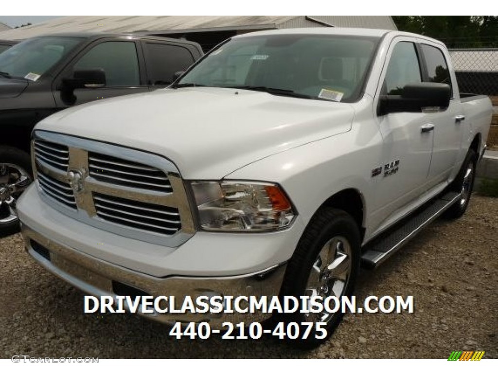 2016 1500 Big Horn Crew Cab 4x4 - Bright White / Black/Diesel Gray photo #1