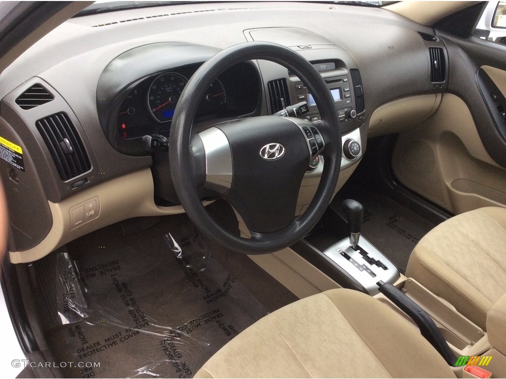 2010 Elantra GLS - Nordic White / Beige photo #9