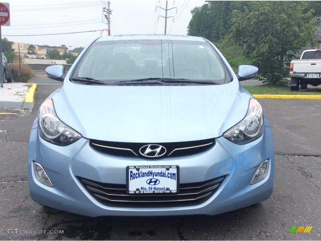 2013 Elantra Limited - Blue Sky Metallic / Beige photo #2