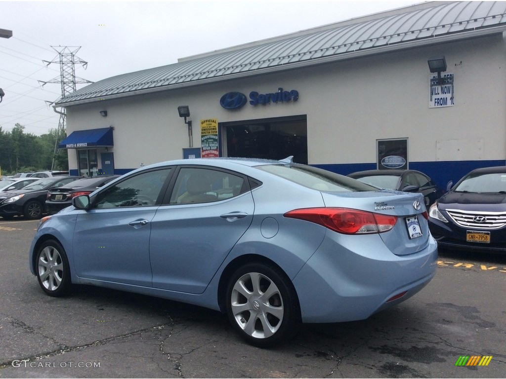 2013 Elantra Limited - Blue Sky Metallic / Beige photo #6