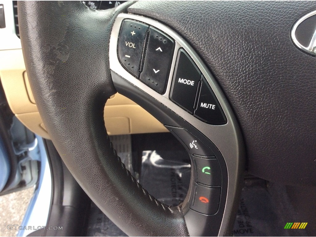 2013 Elantra Limited - Blue Sky Metallic / Beige photo #19