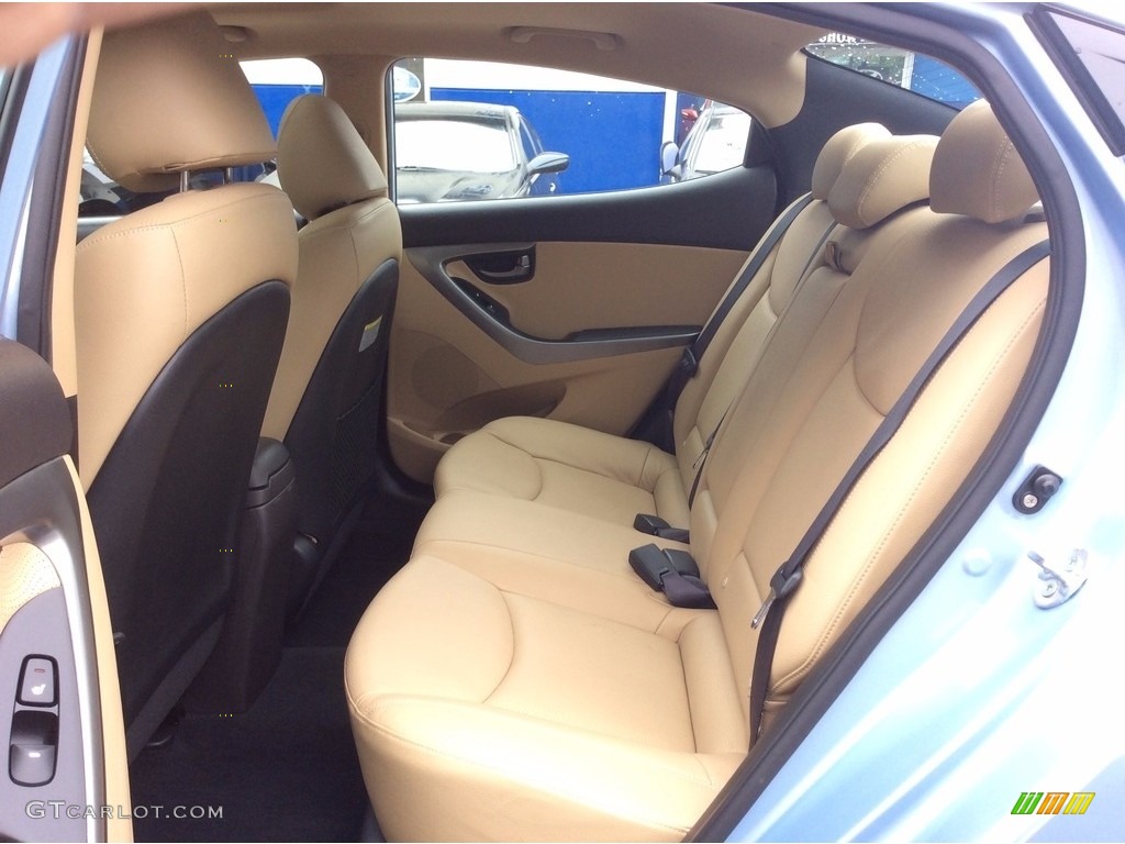 2013 Elantra Limited - Blue Sky Metallic / Beige photo #22