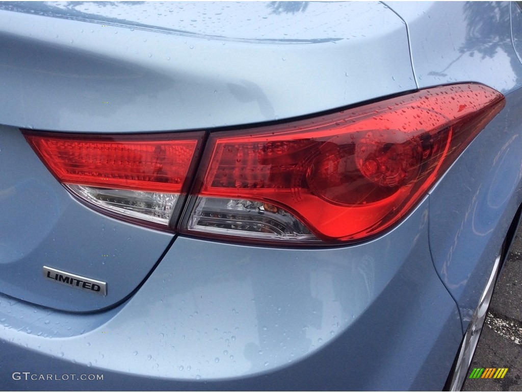 2013 Elantra Limited - Blue Sky Metallic / Beige photo #24