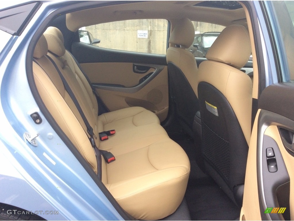 2013 Elantra Limited - Blue Sky Metallic / Beige photo #25
