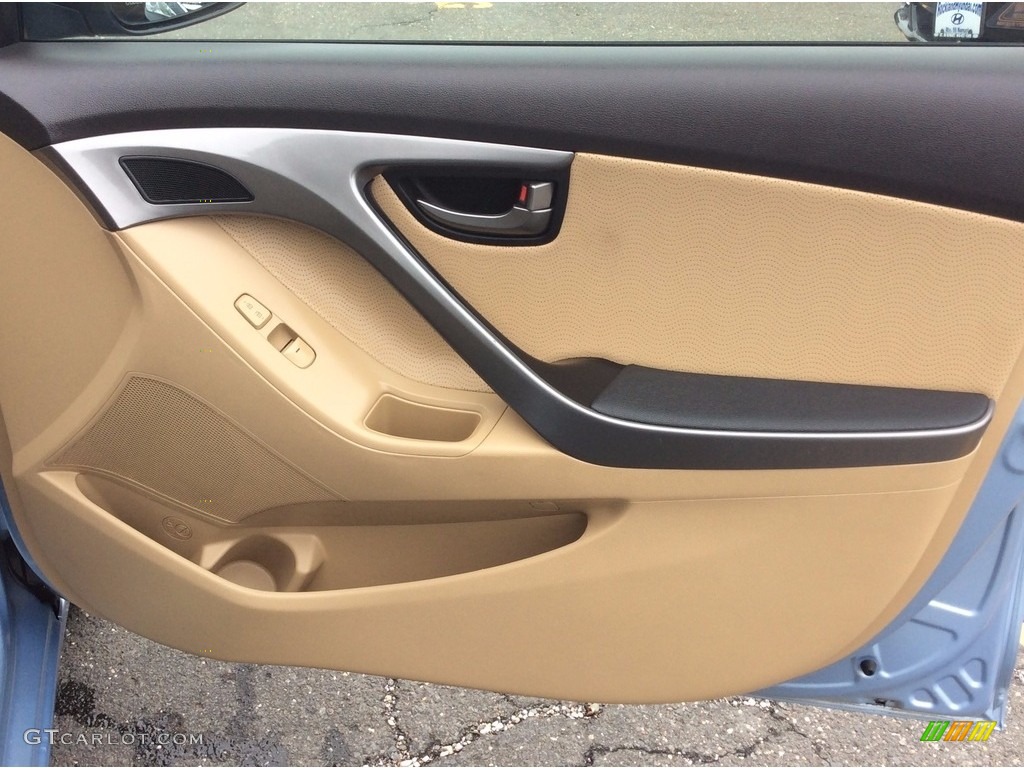 2013 Elantra Limited - Blue Sky Metallic / Beige photo #26