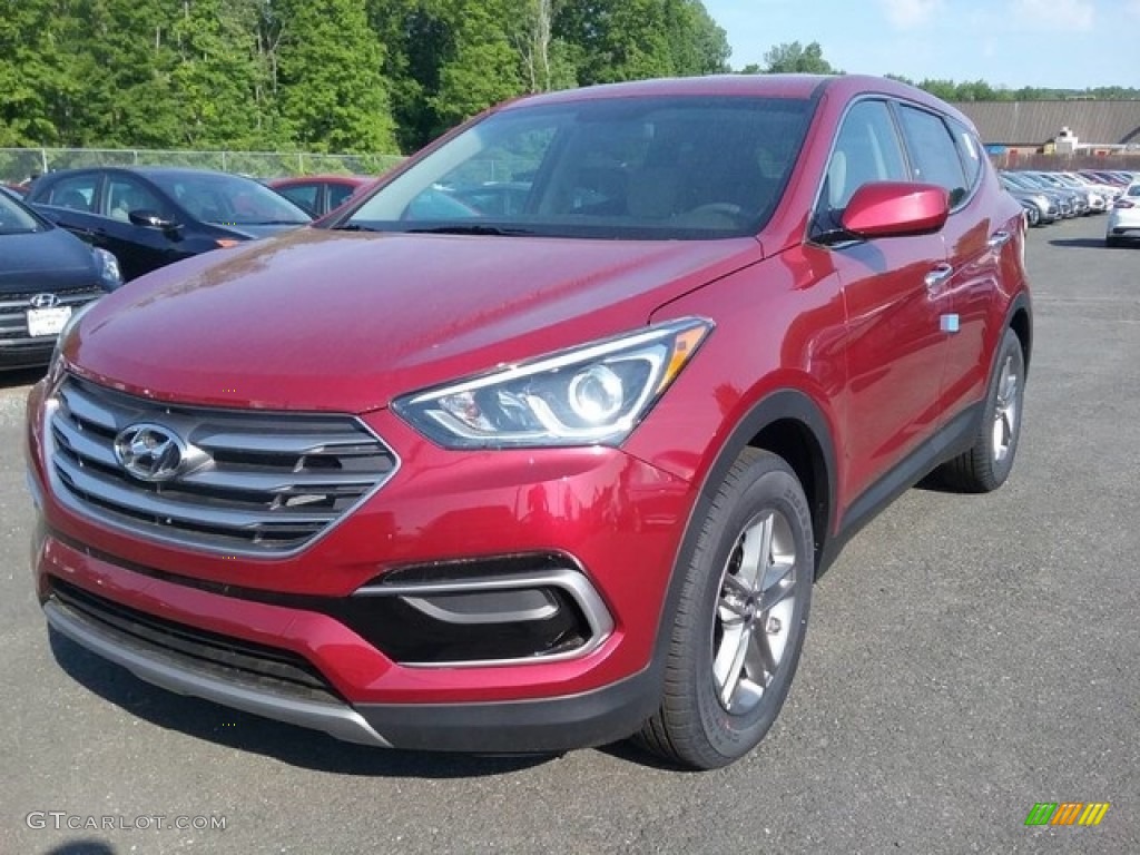 2017 Santa Fe Sport AWD - Serrano Red / Black photo #1