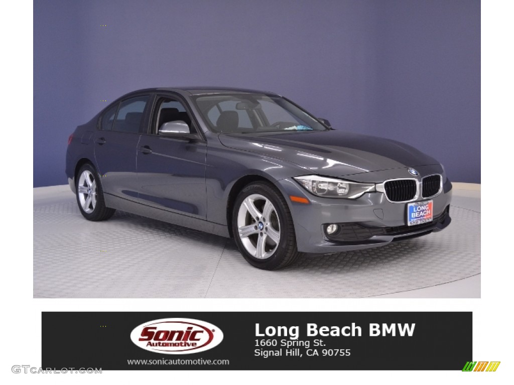 2014 3 Series 320i Sedan - Mineral Grey Metallic / Black photo #1
