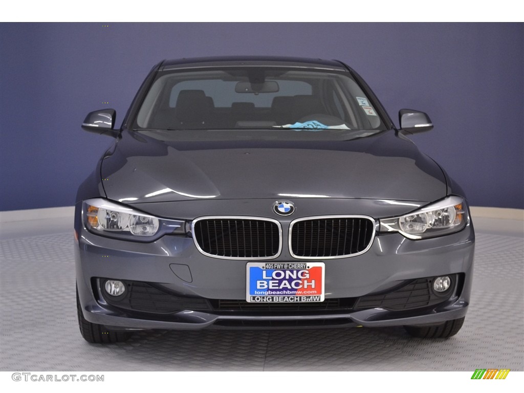 2014 3 Series 320i Sedan - Mineral Grey Metallic / Black photo #2