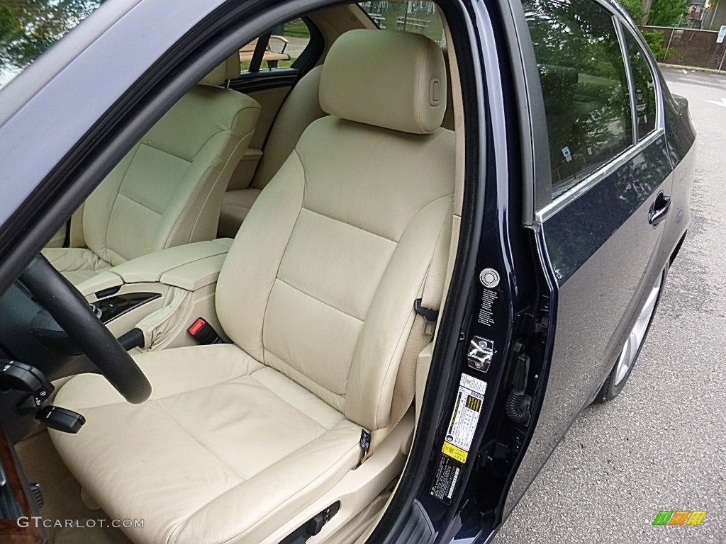 2008 5 Series 528xi Sedan - Monaco Blue Metallic / Cream Beige Dakota Leather photo #9