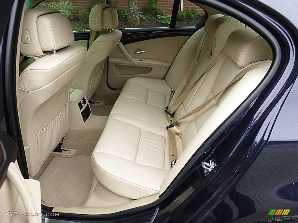 2008 5 Series 528xi Sedan - Monaco Blue Metallic / Cream Beige Dakota Leather photo #13