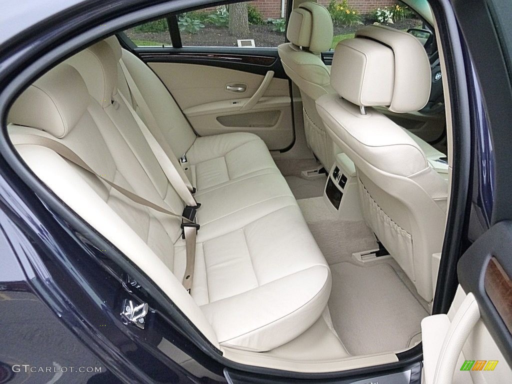 2008 5 Series 528xi Sedan - Monaco Blue Metallic / Cream Beige Dakota Leather photo #19