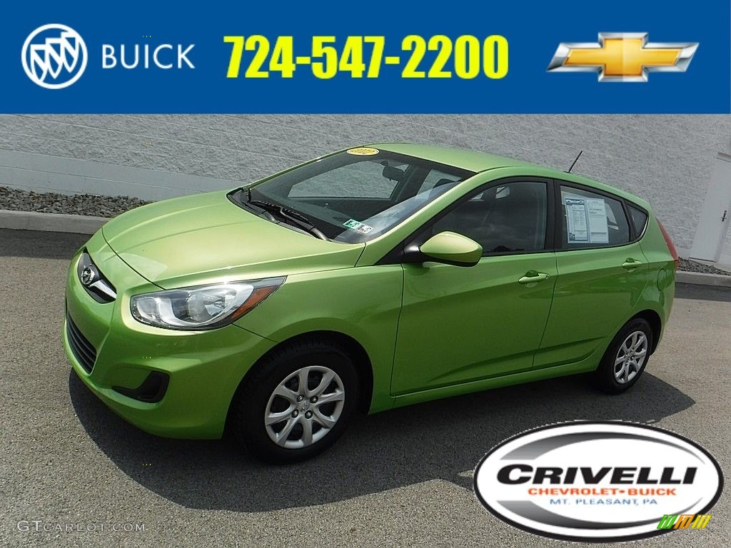 2012 Accent GS 5 Door - Electrolyte Green / Gray photo #1