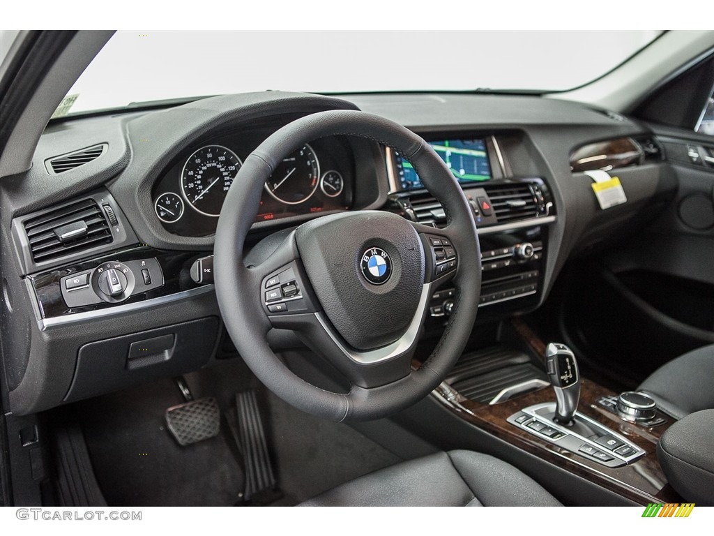 Black Interior 2017 BMW X3 xDrive28i Photo #113478582