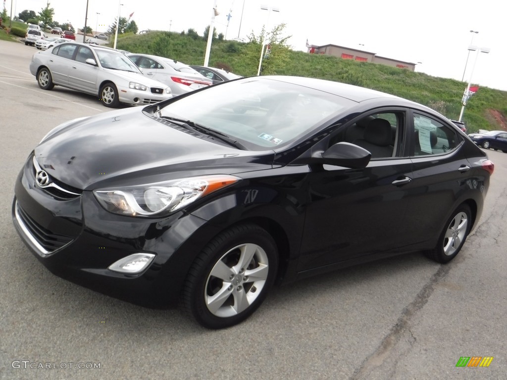 2012 Elantra GLS - Midnight Black / Gray photo #5