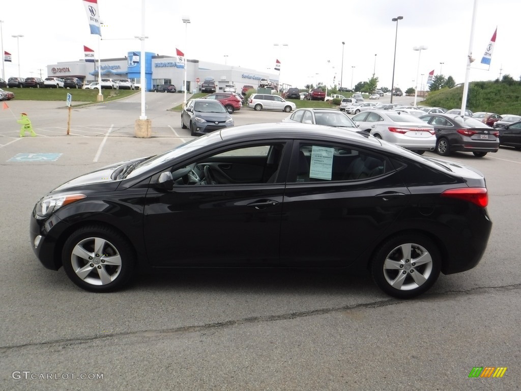 2012 Elantra GLS - Midnight Black / Gray photo #6
