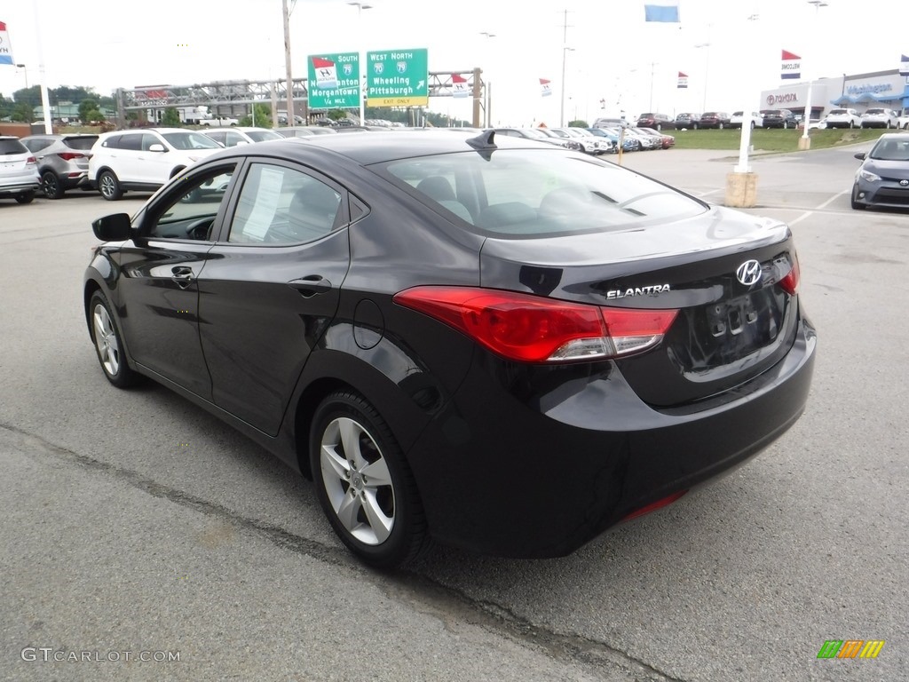 2012 Elantra GLS - Midnight Black / Gray photo #7