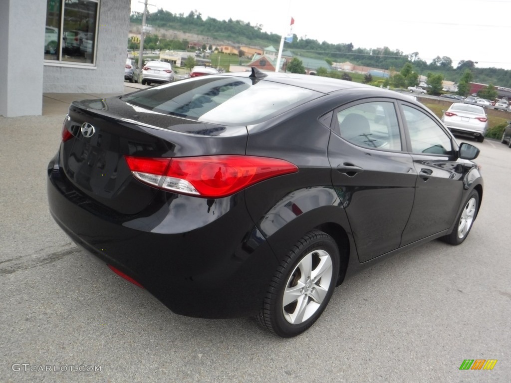 2012 Elantra GLS - Midnight Black / Gray photo #8