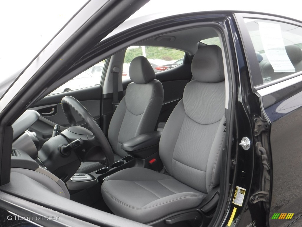 2012 Elantra GLS - Midnight Black / Gray photo #9