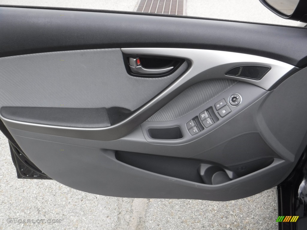 2012 Elantra GLS - Midnight Black / Gray photo #10
