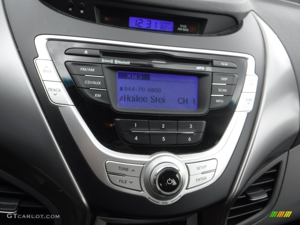 2012 Elantra GLS - Midnight Black / Gray photo #13