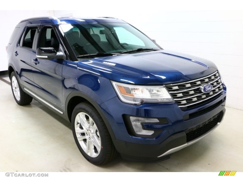 2016 Explorer XLT 4WD - Blue Jeans Metallic / Ebony Black photo #3