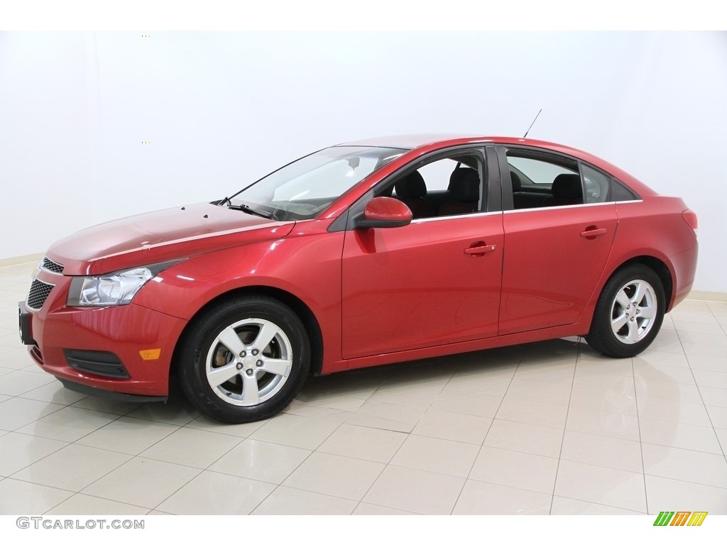2012 Cruze LT - Crystal Red Metallic / Jet Black/Sport Red photo #3