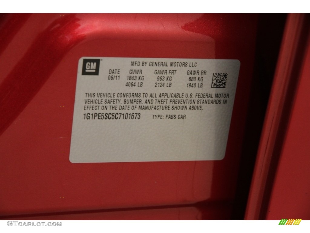 2012 Cruze LT - Crystal Red Metallic / Jet Black/Sport Red photo #15