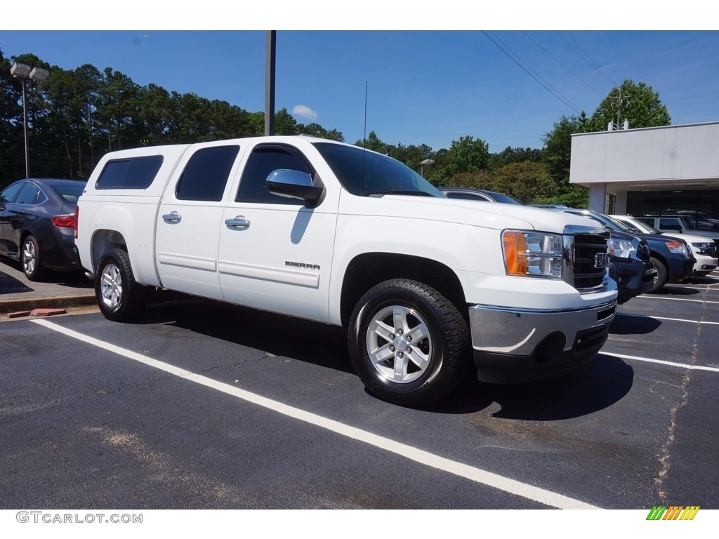 2011 Sierra 1500 SL Crew Cab - Summit White / Dark Titanium photo #1