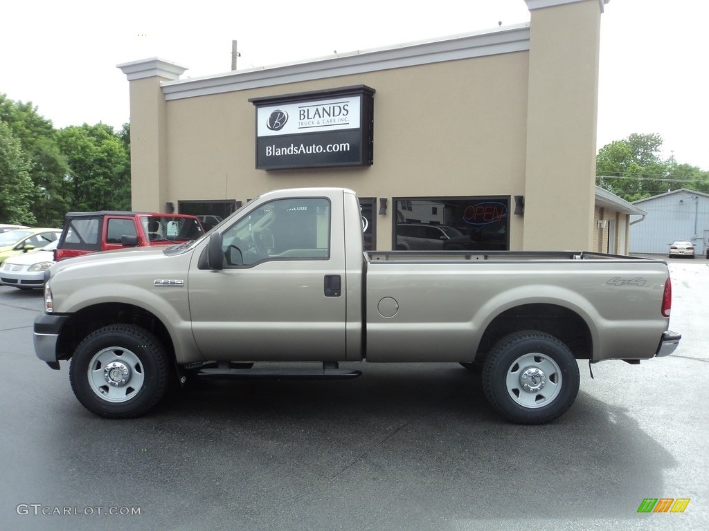 2006 F250 Super Duty XL Regular Cab 4x4 - Arizona Beige Metallic / Tan photo #1