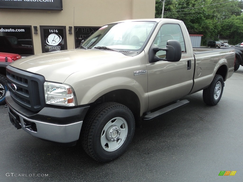2006 F250 Super Duty XL Regular Cab 4x4 - Arizona Beige Metallic / Tan photo #2