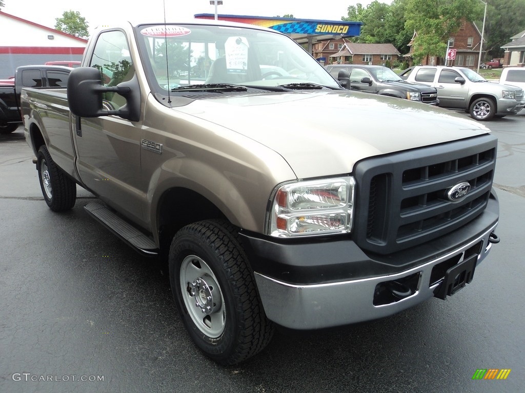 2006 F250 Super Duty XL Regular Cab 4x4 - Arizona Beige Metallic / Tan photo #5