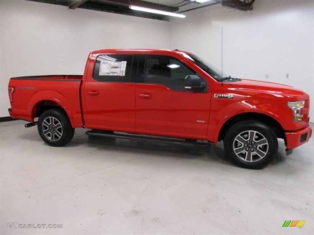 2016 F150 XLT SuperCrew - Race Red / Black photo #8