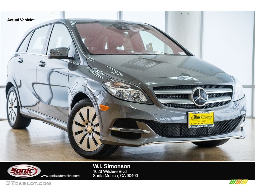 2016 B 250e - Mountain Grey Metallic / Black photo #1