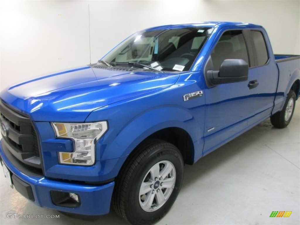 2016 F150 XL SuperCab - Blue Flame / Medium Earth Gray photo #3