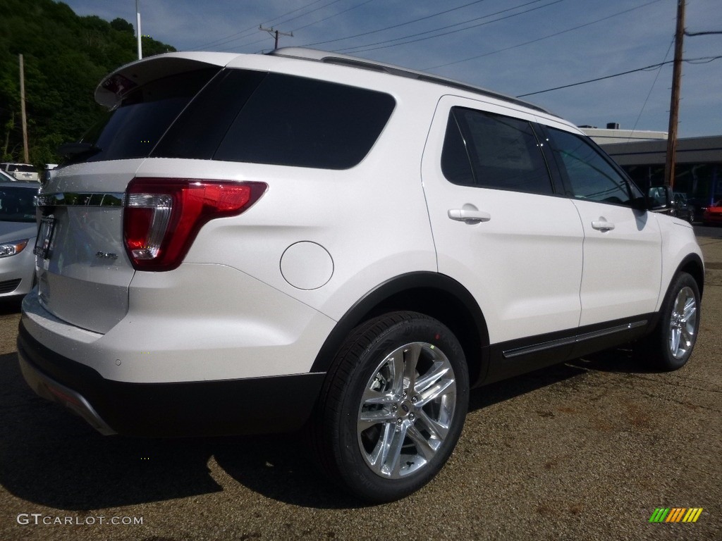 2016 Explorer XLT 4WD - White Platinum Metallic Tri-Coat / Ebony Black photo #2