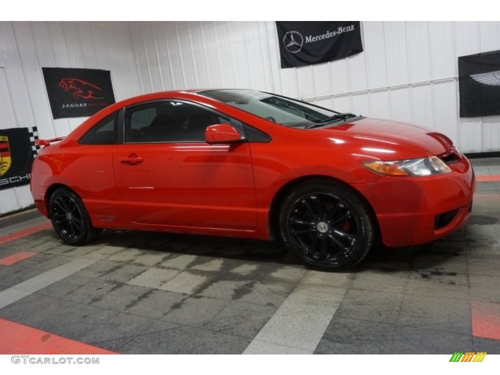2006 Civic Si Coupe - Habanero Red Pearl / Black photo #6