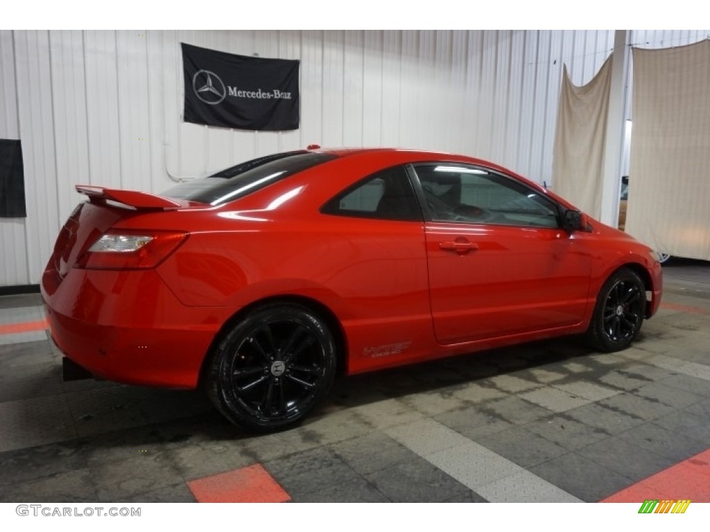 2006 Civic Si Coupe - Habanero Red Pearl / Black photo #7